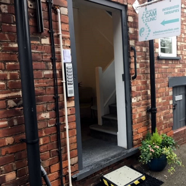 Outside the Wilmslow CAM Clinic, which offers Acupuncture in Wilmslow